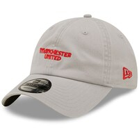 Men's New Era Gray Manchester United Wordmark Adjustable Hat