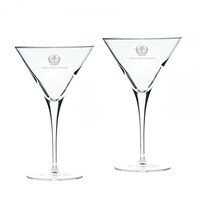LLU Lions 10oz. 2-Piece Luigi Bormioli Titanium Martini Glass Set