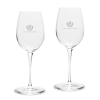 LLU Lions 12oz. 2-Piece Luigi Bormioli Titanium White Wine Glass Set