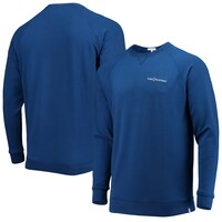 Men's Peter Millar Blue THE PLAYERS Lava Wash Raglan Tri-Blend Pullover Sweatshirt