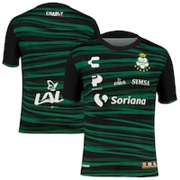 Youth Charly Black/Green Santos Laguna 2022/23 Away Authentic Blank Jersey