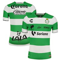 Men's Charly White/Green Santos Laguna 2022/23 Home Authentic Blank Jersey