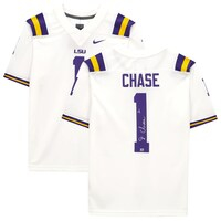Ja'Marr Chase White LSU Tigers Autographed Nike Game Jersey