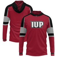 Men's Crimson Indiana University of Pennsylvania Crimson Hawks Long Sleeve Hoodie T-Shirt