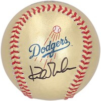 Kirk Gibson Los Angeles Dodgers Autographed Gold Leather Baseball