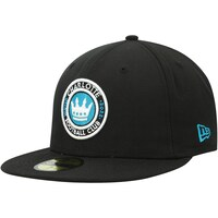 Men's New Era Black Charlotte FC Primary Logo 59FIFTY Fitted Hat