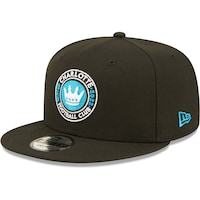 Men's New Era Black Charlotte FC Basic 9FIFTY Snapback Hat