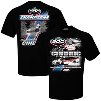 Men's Checkered Flag Black Austin Cindric 2022 Daytona 500 Champion Past Champions T-Shirt