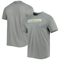 Men's Under Armour Heathered Gray Southern University Jaguars Tech Performance Raglan T-Shirt