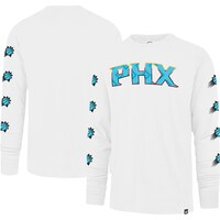Men's '47 White Phoenix Suns City Edition Downtown Franklin Long Sleeve T-Shirt