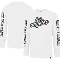 Men's '47 White LA Clippers City Edition Downtown Franklin Long Sleeve T-Shirt