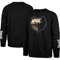 Men's '47 Black Memphis Grizzlies 2022/23 City Edition Two-Peat Headline Pullover Sweatshirt