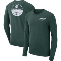 Men's Nike Green Michigan State Spartans Basketball Court Two-Hit Long Sleeve T-Shirt