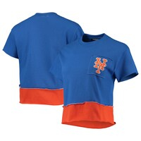 Women's Refried Apparel Royal New York Mets Cropped T-Shirt