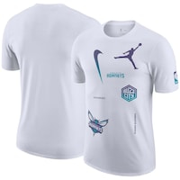 Men's Jordan Brand White Charlotte Hornets Courtside Statement Edition Max90 T-Shirt