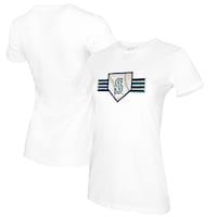 Women's Tiny Turnip White Seattle Mariners Base Stripe T-Shirt