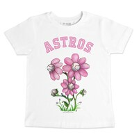 Infant Tiny Turnip White Houston Astros Blooming Baseballs T-Shirt