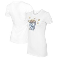 Women's Tiny Turnip White Tampa Bay Rays Popcorn T-Shirt