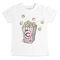 Youth Tiny Turnip White Cincinnati Reds Popcorn T-Shirt