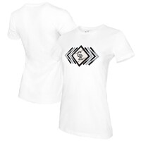 Women's Tiny Turnip White Colorado Rockies Prism Arrows T-Shirt