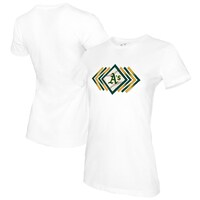 Women's Tiny Turnip White Oakland Athletics Prism Arrows T-Shirt