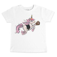 Infant Tiny Turnip White Miami Marlins Unicorn T-Shirt