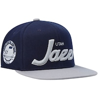 Men's Mitchell & Ness Navy/Gray Utah Jazz Spirit Script Snapback Hat