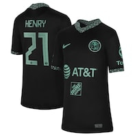 Youth Nike Henry Martin Black Club America 2021/22 Third Replica Player Jersey
