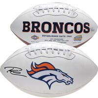 Russell Wilson Denver Broncos Autographed White Panel Football