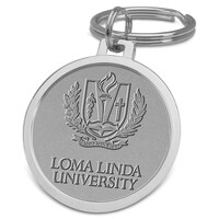 Silver LLU Lions Team Logo Split-Wire Key Ring