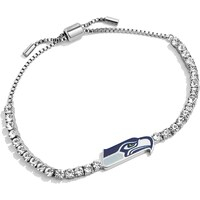Women's BaubleBar Silver Seattle Seahawks Pull-Tie Tennis Bracelet