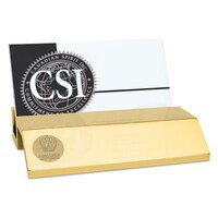 Gold LLU Lions Logo Business Card Holder
