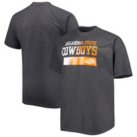 Men's Charcoal Oklahoma State Cowboys Big & Tall Raglan T-Shirt