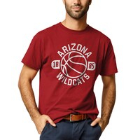 Men's League Collegiate Wear Heathered Red Arizona Wildcats Basketball Date All American T-Shirt