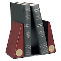 Gold LLU Lions Rosewood Bookends