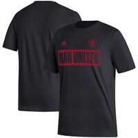 Men's adidas Black Manchester United Culture Bar T-Shirt