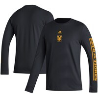 Men's adidas Black Tigres UANL Team Crest Long Sleeve T-Shirt