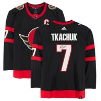Brady Tkachuk Black Ottawa Senators Autographed adidas Authentic Jersey