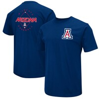 Men's Colosseum Navy Arizona Wildcats Baseball On-Deck 2-Hit T-Shirt