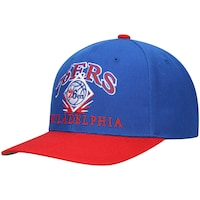 Men's Mitchell & Ness x Lids Royal/Red Philadelphia 76ers All Pro Classic Snapback Hat