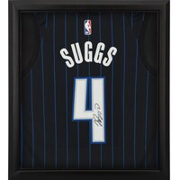 Jalen Suggs Orlando Magic Autographed Nike Black Icon Swingman Jersey Shadowbox