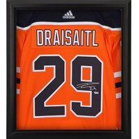 Leon Draisaitl Edmonton Oilers Autographed adidas Orange Jersey Shadowbox