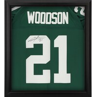 Charles Woodson Green Bay Packers Autographed Nike Aqua Throwback Limited Jersey Shadowbox