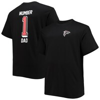 Men's Fanatics Branded Black Atlanta Falcons Big & Tall #1 Dad 2-Hit T-Shirt