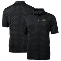 Men's Cutter & Buck Black Virginia Military Institute Keydets Big & Tall Virtue Eco Pique Tile Print Recycled Polo
