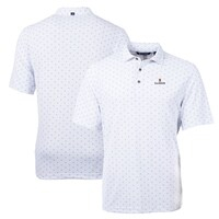 Men's Cutter & Buck White Illinois Fighting Illini Big & Tall Virtue Eco Pique Tile Print Recycled Polo