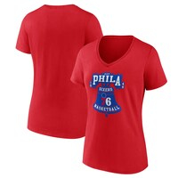Women's Fanatics Branded Red Philadelphia 76ers Hometown Collection T-Shirt