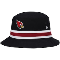 Men's '47 Black Arizona Cardinals Striped Bucket Hat