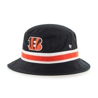 Men's '47 Black Cincinnati Bengals Striped Bucket Hat