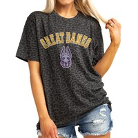 Women's Gameday Couture Leopard UAlbany Great Danes All the Cheer Leopard T-Shirt